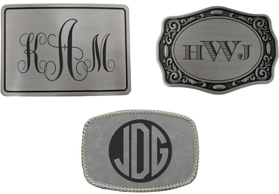 Monogram belt buckle deals