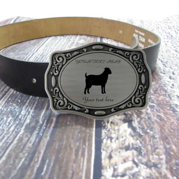 Personalized Goat Belt Buckle | Custom Belt Buckles |  Engraved Belt Buckle Gift | Animal Belt Buckle | Gift For Her | Gift For Him