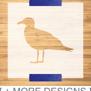 Laser-Cut Seagull Stencil | Custom Animal Stencil | Bird Stencil