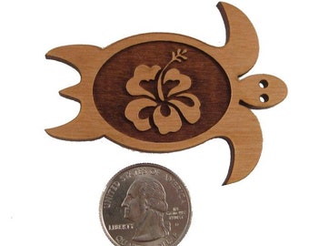 Wooden Pocket Token | Wooden Sea Turtles | Wedding Gift | Hawaii Gift