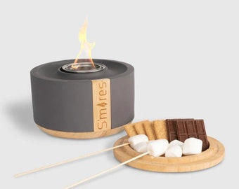 Laser gravierter Terraflame S'mores Bowl Bräter - Individuelles Geschenk - Datum Nacht - Camping - Familien Nacht - Geschenk für die Küche - Küchenaccessoire