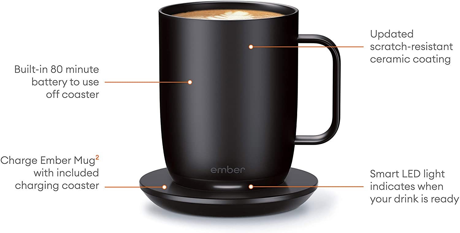 Personalized 14oz Ember Mug, Temperature Control Smart Mug, App Controlled Heated  Coffee Mug, Coffee Lover Gift, Custom Engraved Gift 