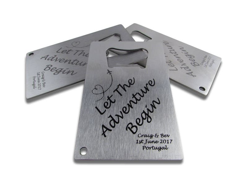 engrave opener wedding favor personalized party favor 155 of Personalized Stainless Steel Credit Card Bottle Opener groomsman gift