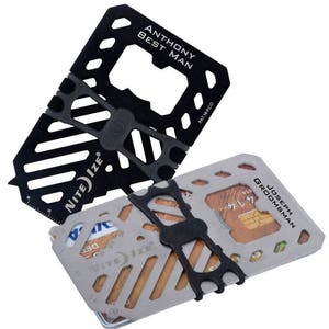 12 of Engraved Credit Card Wallet Multi-Tool Bottle Opener - personalized groomsman gift, engraved 7 function tool, personalized party favor