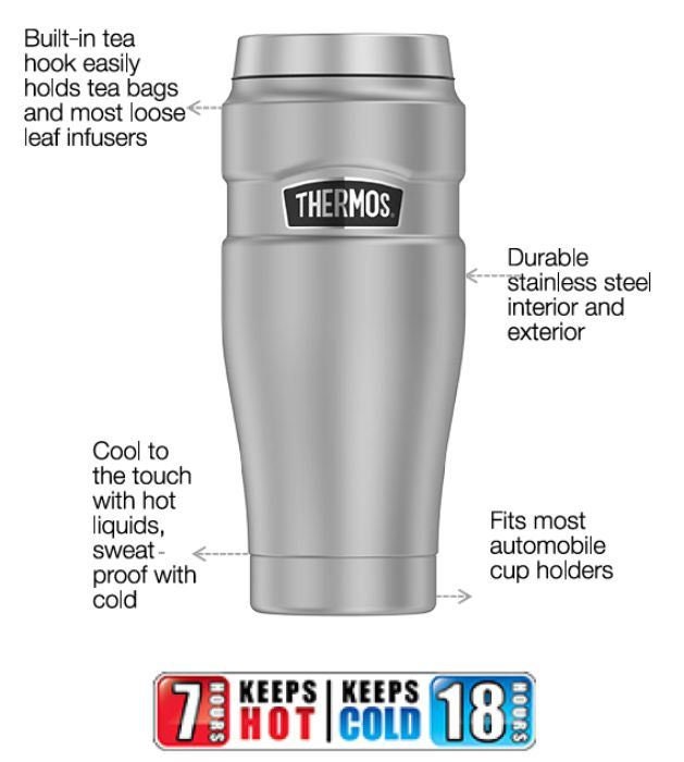 Custom Thermos® Stainless King™ Stainless Steel Travel Mug 16 oz.