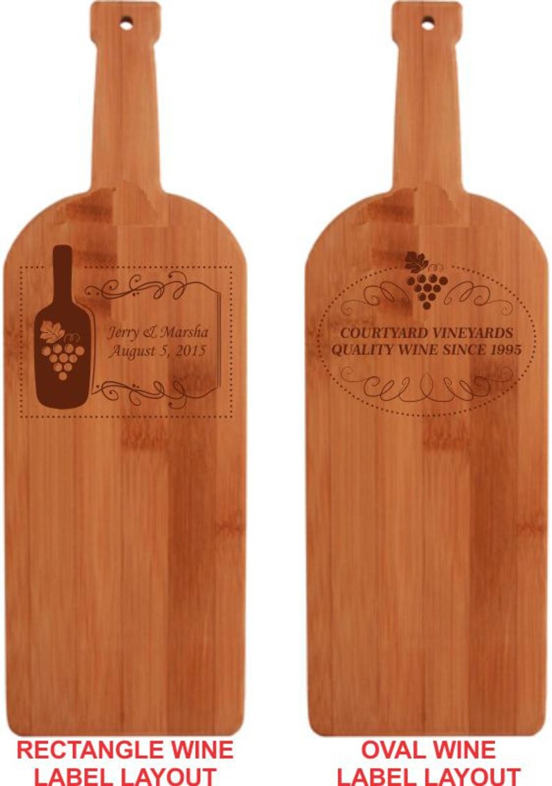 Wine Bottle Shaped Cutting Board Beautiful Wine Gift Wedding Etsy