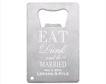 11 of Personalized Stainless Steel Credit Card Bottle Opener, engraved bottle opener wedding favor, groomsman gift, personalized party favor