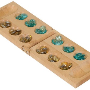 Custom Mancala Board Game Gift Set - Folding Personalized Mancala Board, Birthday Gift, Father's Day, Family Gift, Game for Mom and Daughter image 3