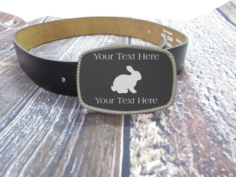 Personalized Rabbit Belt Buckle | Custom Belt Buckles | Engraved Belt ...