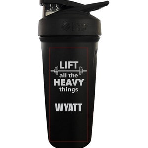 Custom Insulated Blender Bottle, Personalized Stainless Insulated Strada Protein Shaker 24oz, Protein Bottle, Fitness Gift