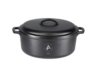 Forno olandese in ghisa con incisione personalizzata, 7 Qt - Pentole pre-stagionate personalizzate per cucinare a casa e sul fuoco da campeggio - Regalo di nozze o di inaugurazione della casa