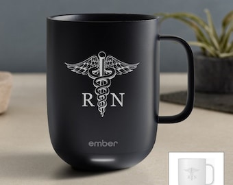 Personalized 14oz Ember Mug, Temperature Control Smart Mug, App Controlled Heated Coffee Mug, Coffee Lover Gift, Custom Engraved Gift