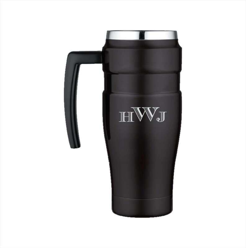 Mug Stainless With Handle Coffee King Thermos Brand Travel Engraved 16oz Personalized Steel QdBxoeCrW