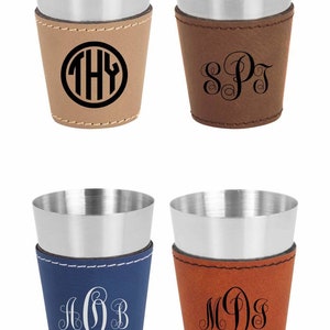 Set Of 6 Custom Monogram Shot Glass, Personalized wedding favor, shot glass gift idea for every occasion