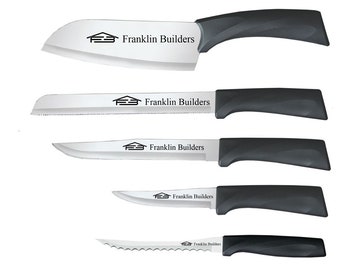 Engraved Anthem 8 Knife Gift Set - Personalized Wedding Gift - Father's Day - Groomsman Gift - Housewarming Gift - Closing Gift - Kitchen