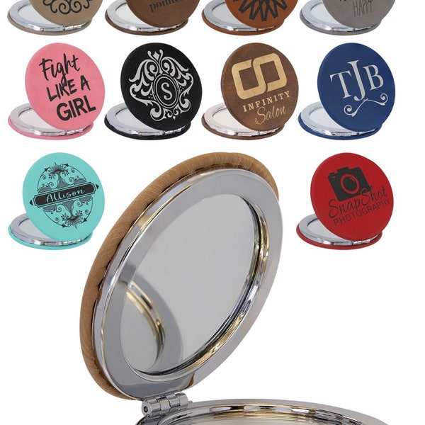 Leather Compact Etsy