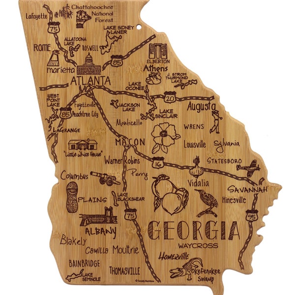 Georgia Custom State Shaped Cutting Board - Etsy
