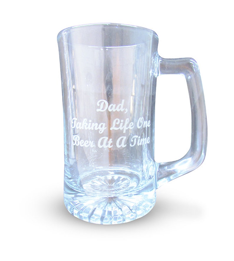 Personalized 17oz Glass Beer Stein Groomsmen Gift Etsy