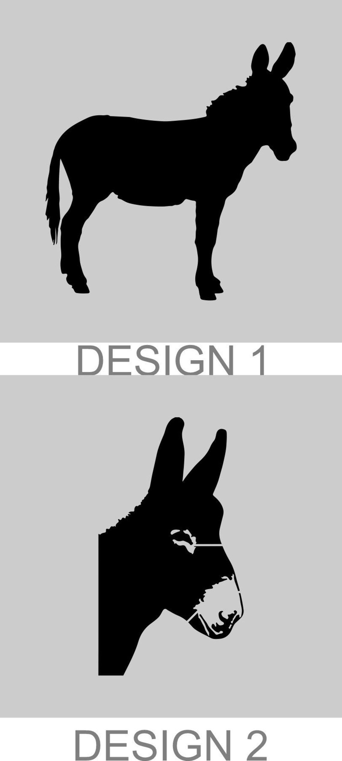 Lasercut Donkey Stencil Custom Animal Stencil Farm Etsy