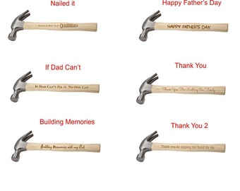 Father's Day Hammer - Claw Hammer Gift For Dad - Engraved Hammer Gift for Father's Day- Engraved Hammer For Father in law - Birthday Present