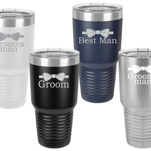 Groomsmen 30oz Stainless Insulated Tumbler - Wedding Gift - Wedding Party Gift - Bachelor Party - Groomsman Mug - Best Man Gift