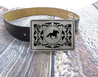 Personalized Rodeo Belt Buckle | Custom Belt Buckles |  Engraved Belt Buckle Gift | Cowboy Belt Buckle | His or Her Buckle