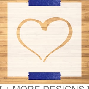 Laser-Cut Heart Stencil | Custom Shape Stencil | Valentine’s Day Stencil