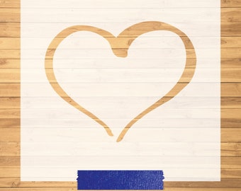 Plantilla de corazón cortada con láser / Plantilla de forma personalizada / Plantilla de San Valentín