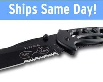 Messerknochen 870 Messer Bräutigam Geschenk - Vatertagsgeschenk - Personalisiertes Militärgeschenk - Graviertes Messer für Papa