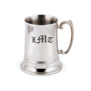 Personalized 16oz Stainless Steel Beer Stein Groomsmen Gift - Father&#39;s Day Gift - Wedding Gift - Beer Gift - Boyfriend Gift - Beer Mug