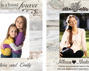 Personalized Best Friends Photo Frame - Engraved Sister Wood Friends Picture Frame - Bridesmaid Picture Frame - Pallet Frame