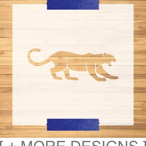 Laser-Cut Panther Stencil | Custom Animal Stencil | Cat Stencil