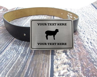 Personalized Sheep Belt Buckle | Custom Belt Buckles |  Engraved Belt Buckle Gift | Animal Belt Buckle | Gift For Her | Gift For Him