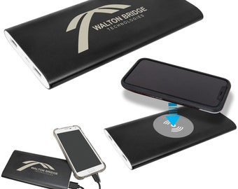 Power Bank & Wireless Charger With Power Cord 8000mAh | Personalized Power Bank | Promotional Gift | Wireless Charger