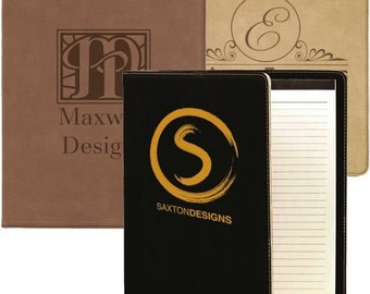 Personalized Mini Leather Portfolio with Notepad - Gift For Him - Graduation Gift - Professional Gift