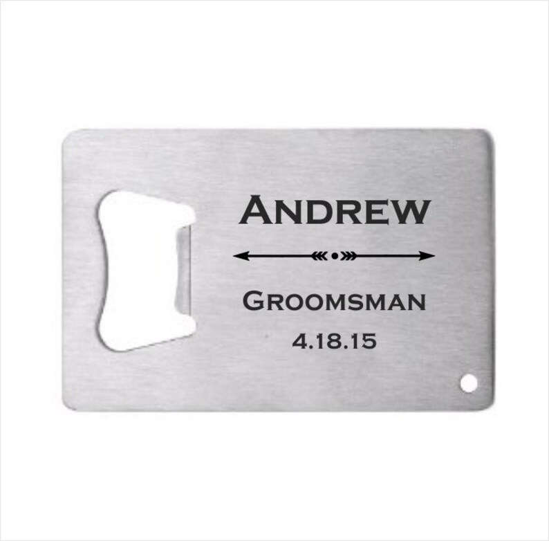 engrave opener wedding favor personalized party favor 155 of Personalized Stainless Steel Credit Card Bottle Opener groomsman gift