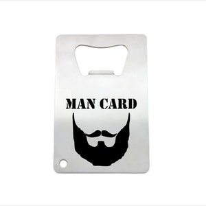6 Personalized Stainless Steel Man Card Credit Card Bottle Opener engraved bottle opener groomsman gift, personalized bachelor party favor image 4