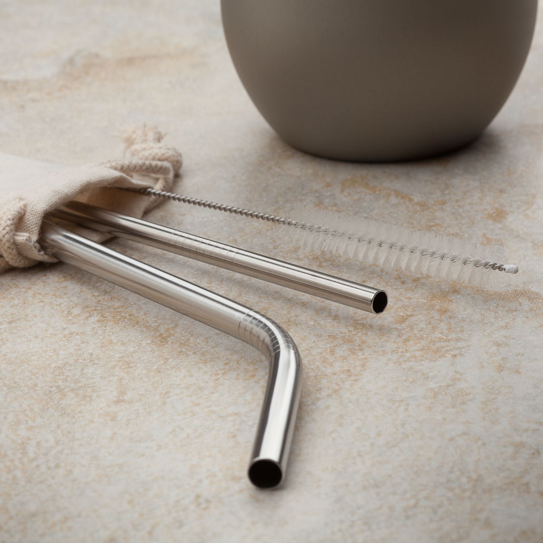 Engraved 5 Pc Stainless Steel Straw Set, 2 Customized Straws, Cleaning ...