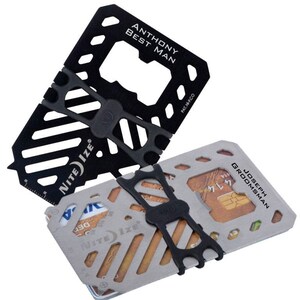 9 of Engraved Credit Card Wallet Multi-Tool Bottle Opener - personalized groomsman gift, engraved 7 function tool, personalized party favor