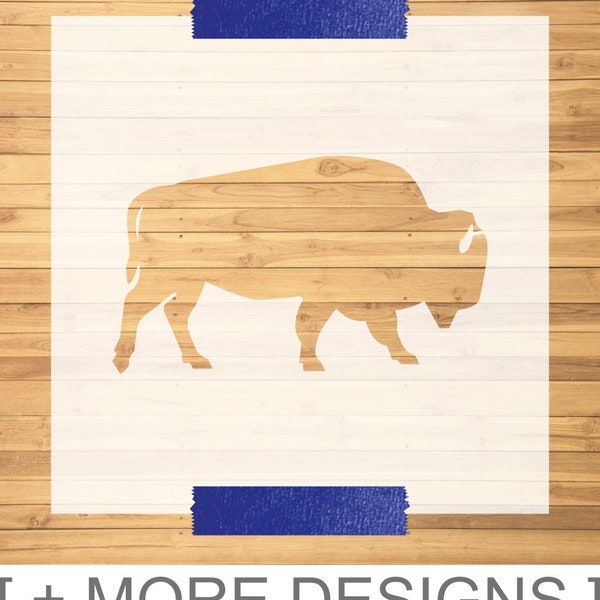 Laser-Cut Buffalo Bison Stencil | Custom Animal Stencil | Farm Stencil