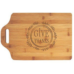 Laser Engraved Bamboo Cutting Board With Handle | Custom Cutting Board | Anniversary Gift