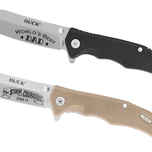 Personalized Buck Trunk - Engraved Groomsmen Gift - Custom Father&#39;s Day Knife Gift - Custom Folding Knife - Pocket Knife