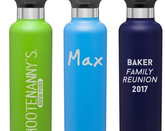 Personalized 25oz Thermal Bottle - Travel Water Bottle - Wedding Party Gift - Engraved Water Bottle