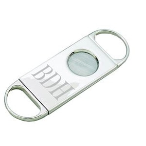 Personalized Chrome Cigar Cutter - Engraved Groomsmen Gift - Gift for Men - Cigar Accessories - Custom Christmas Gift