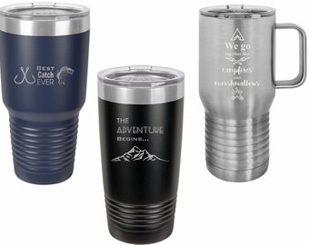 Laser Engraved Outdoorsman Insulated Tumbler | Camping | Gift for Him | Groomsmen Gift | Custom Travel Mug | Tumbler | Outdoors