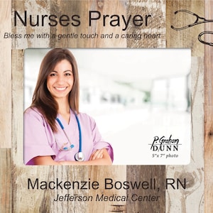 Personalized Nurse Pallet Photo Frame - Engraved Nurse&#39;s Picture Frame - Nurse Gift - Nurse Graduation Gift