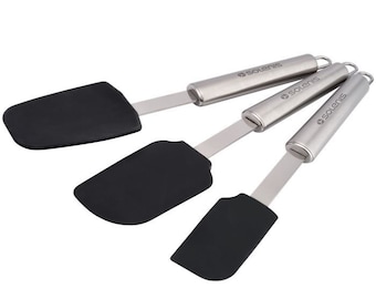 Set de regalo de 3 espátulas Prime Chef grabado - Utensilios de cocina - Regalo de panadero - Regalo de chef - Espátulas personalizadas - Regalo para ella - Cocina