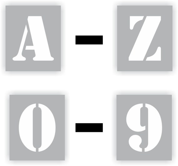 1 Set Large Alphabet Stencils Letter and Number Stencils for Painting  (Beige) 