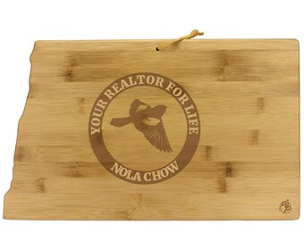 Personalized Cutting Board - North Dakota Destination Board - Christmas Gift