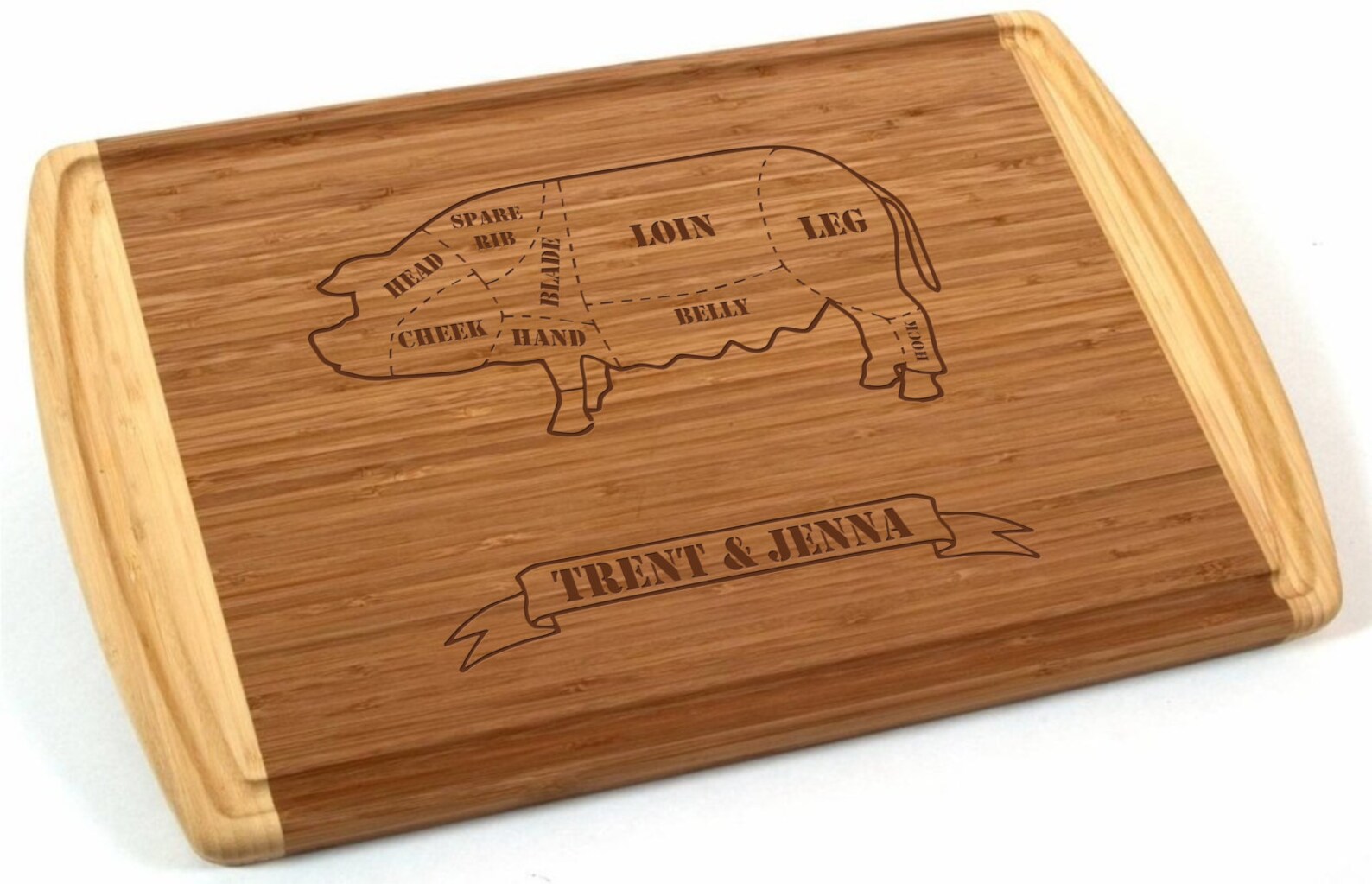 Engraved Butcher Pork Cuts Cutting Board 18x12 with Etsy
